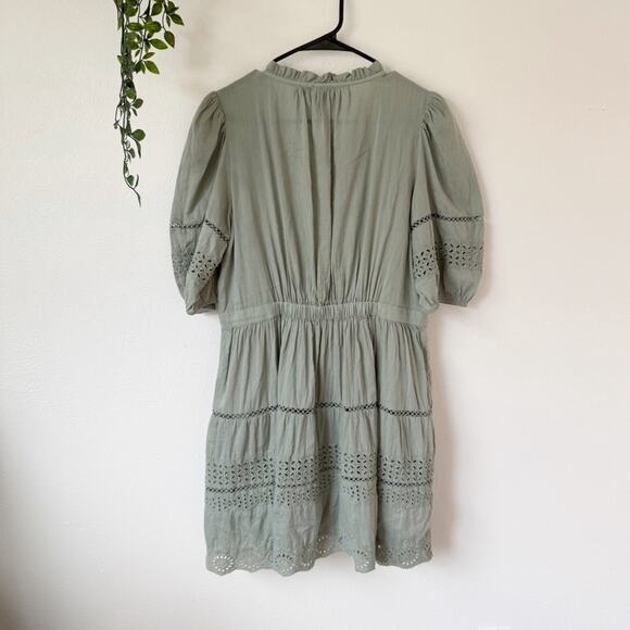 GAP Puff Sleeve Lace Mini Dress Sz M - Picture 3 of 6
